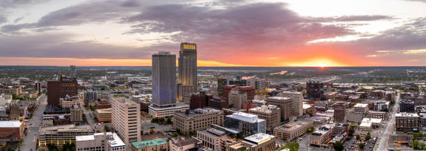 Omaha, Nebraska, USA Downtown at Sunrise