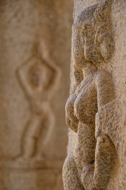 istock Stone bas-reliefs on the walls around the Temple in Hampi. 2156189936