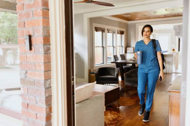 istock Beautiful nurse going to work in the morning 2156195734