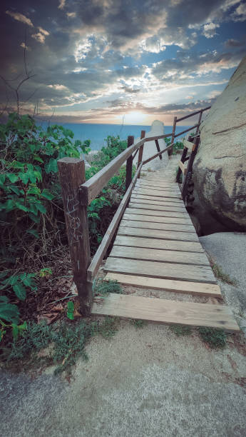 istock Stairs leading to the beach 2156196488