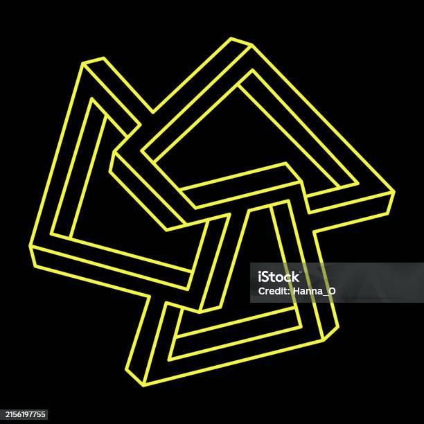 Forbidden Shape In Geometry Impossible Shape Sacred Geometry Figures Optical Illusion Abstract ...