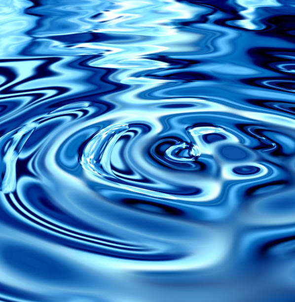 istock Waves, ripple and blue with water pattern with mockup for 3d, digital and texture. Environment, reflection and futuristic with liquid in background for abstract, sustainability and art deco 2156199472