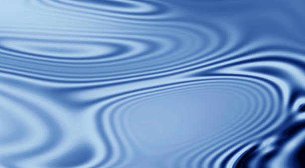 istock Waves, ripple and blue with water drop pattern with mockup for 3d, digital and texture. Environment, design and futuristic with liquid in background for abstract, sustainability and art deco graphic 2156199477