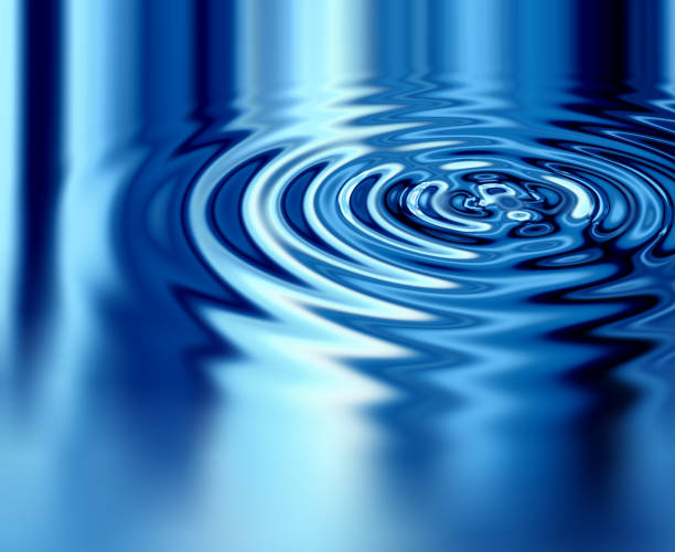 istock Waves, ripple and design with water drop pattern with mockup for 3d, digital and texture. Environment, reflection and futuristic with liquid in background for abstract, sustainability and art deco 2156199491