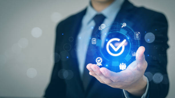 istock ISO standards quality control, assurance and warranty business technology concept.Modern ISO banner. Standards quality Assurance control standardisation and certification concept. 2156203337