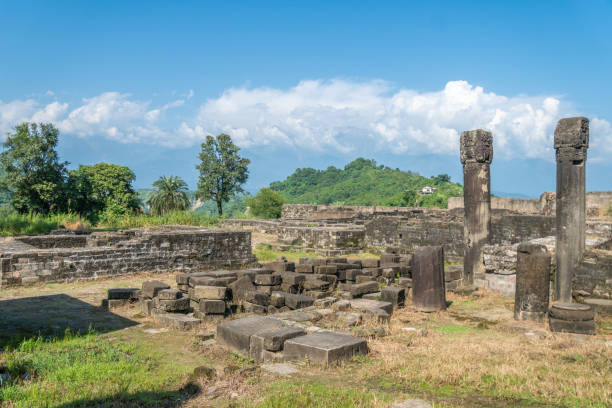 istock Explore ancient stone Kangra fortress in lush greenery, bathed in sunlight 2156207317