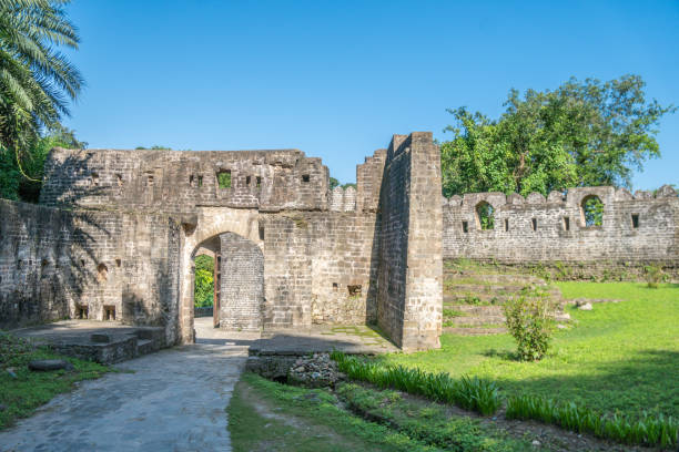 istock Explore ancient stone Kangra fortress in lush greenery, bathed in sunlight 2156210279