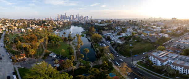 istock Los Angeles cityscape at sunset 2156211827