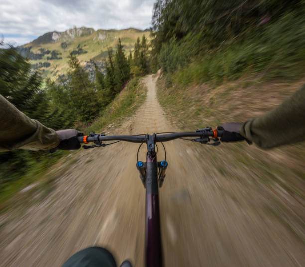 istock Adrenaline Rush: POV Mountain Biking on a Rugged Rocky Trail 2156216956