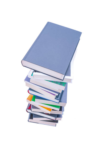 Stack of books cut out of different books