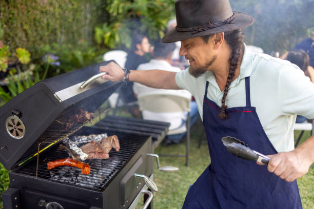 istock Man likes to be an  grill expert 2156220720