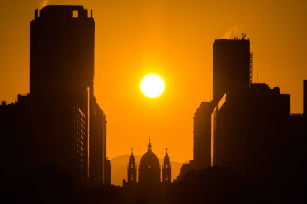 istock Rio de Janeiro Downtown Silhouette on Sunrise 2156229380
