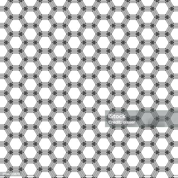 Complex Overlapping Hexagon Pattern With Inner Polygons And Dots Stock ...