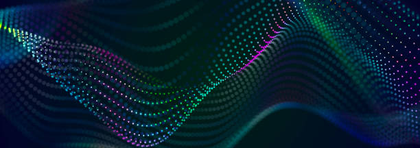 istock Digital landscape with dots and lines. Cyberspace grid. Background concept for your design. 3d 2156234336