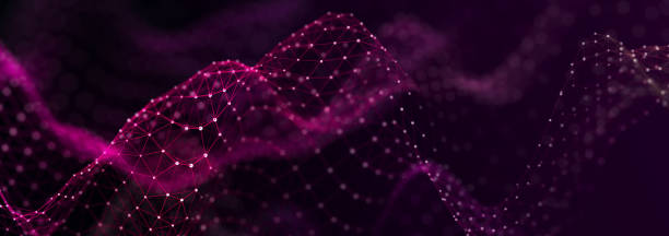 istock Digital landscape with dots and lines. Cyberspace grid. Background concept for your design. 3d 2156235161