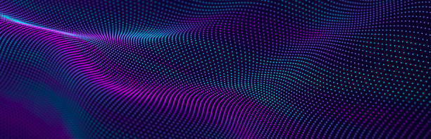 istock Digital landscape with dots and lines. Cyberspace grid. Background concept for your design. 3d 2156235195