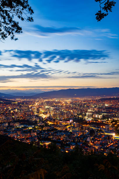 istock Mtatsminda Park Sunset: Tbilisi's Majesty in Panoramic View with Holy Trinity Cathedral 2156237635