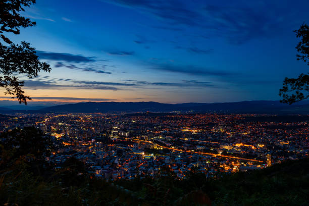 istock Mtatsminda Park Sunset: Tbilisi's Majesty in Panoramic View with Holy Trinity Cathedral 2156237642