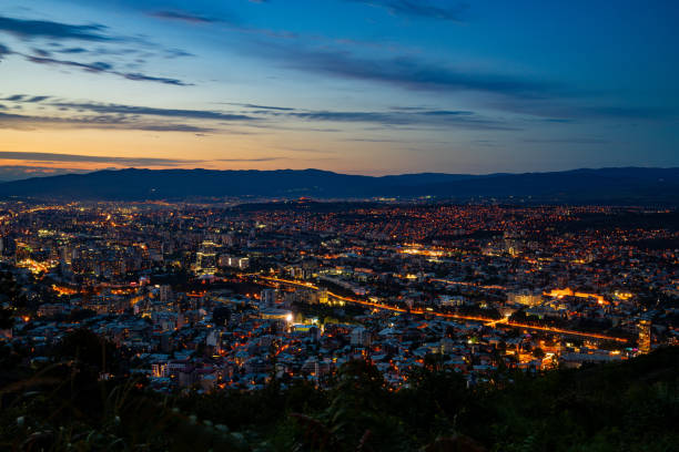 istock Sunset Panorama from Mtatsminda Park Over Georgian Mountains 2156237670