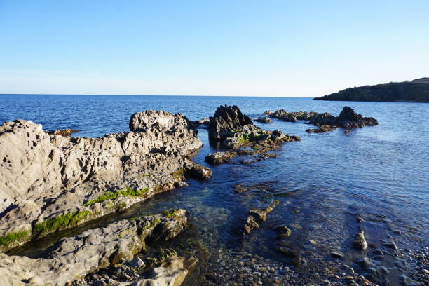 istock Sea near Collioure with rocks 2156239456