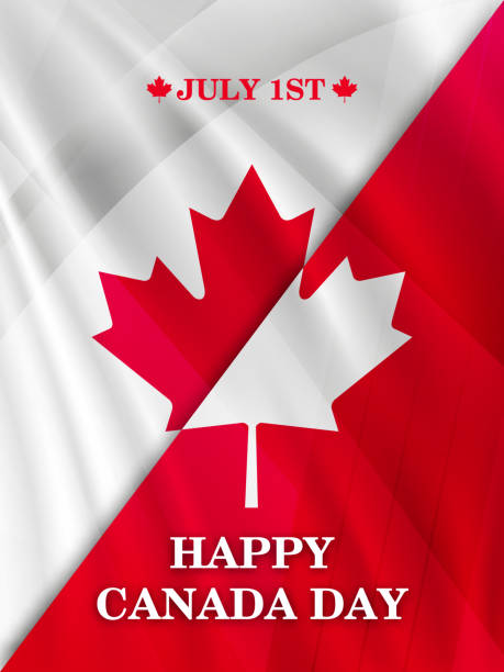 istock Happy Canada Day background with national flag and red maple leaf. Independence day of Canada. 2156240913