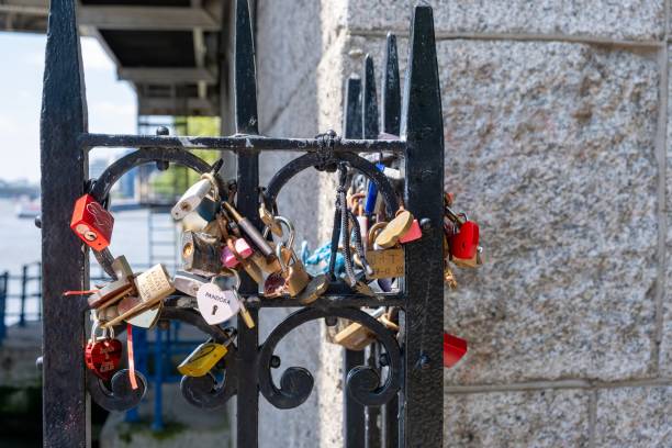 istock Love Locks Near Tower Bridge in, London 2156243676