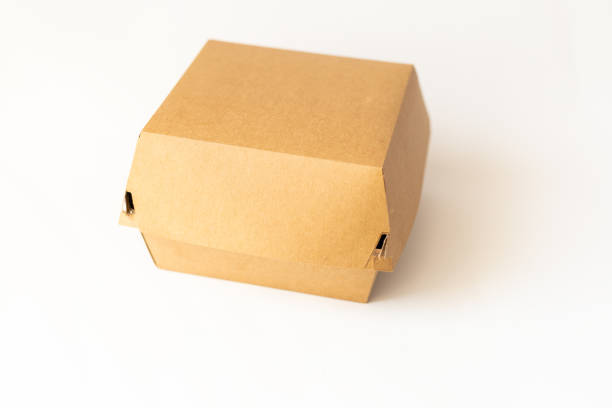 istock cardboard packaging, burger box, cake bento on a white background 2156244126