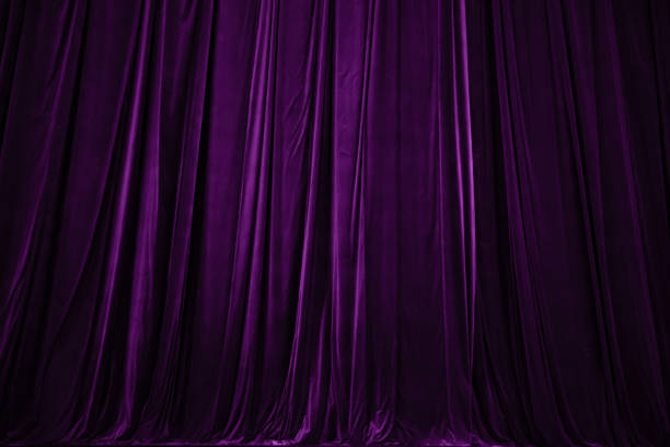 purple curtain in theatre background