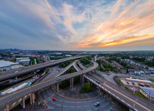 istock Sunset over the spaghetti junction in Birmingham 2156245119