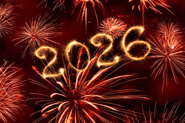 istock Sparkling New Year 2026 with fireworks 2156249099