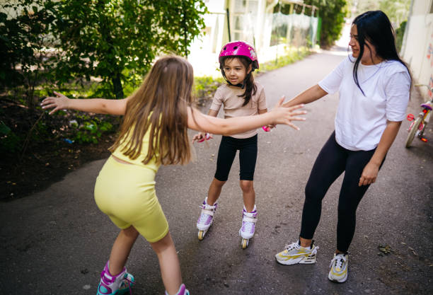 istock Family and roller blades 2156251927