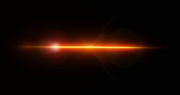 istock Light flare moving overlay asset in black. Long arm shining lens flare light leak realistic for a montage visual title beat animation. Creative spotlight sparkles abstract flash. 2156262294