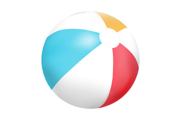 istock Inflatable ball for beach and water games. Set of beach ball . Realistic beach ball. 2156262355