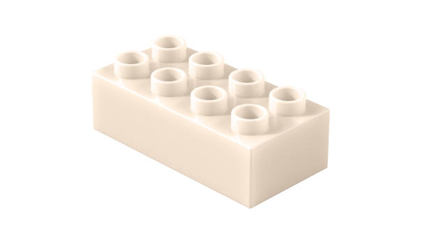 istock Ivory Plastic Toy Block Isolated on a White Background. 2156262982