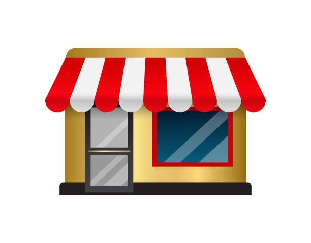 istock Store or shop icon in a bright color palette 2156265256