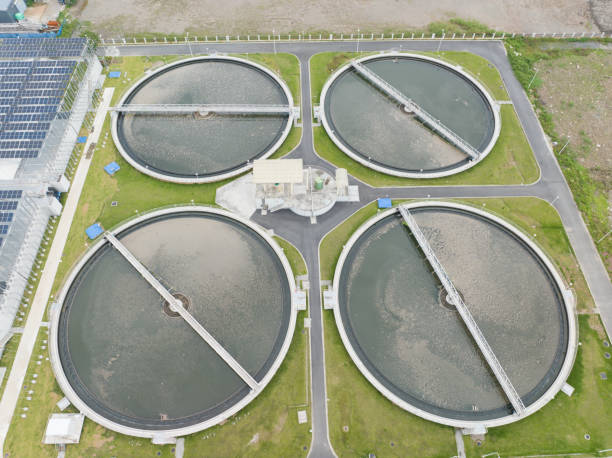 istock sewage treatment plant, sewage pond 2156267973