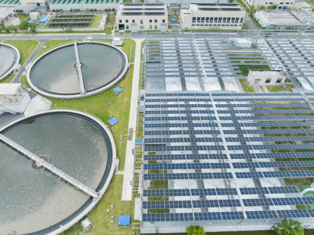istock Sewage treatment plant solar power generation 2156267991