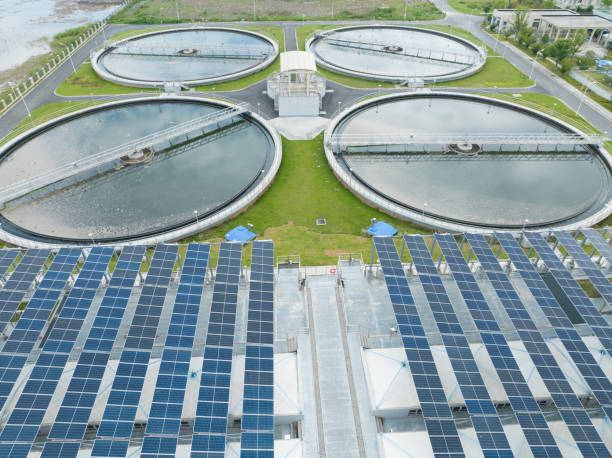 istock Sewage treatment plant solar power generation 2156267992