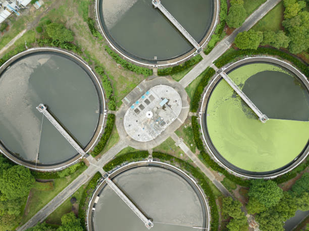 istock Circular sewage treatment tank 2156268023