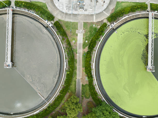 istock Circular sewage treatment tank 2156268040