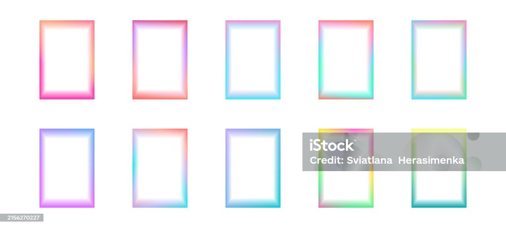 Rectangle Spectrum Image Colorful Spectrum Of Rainbow Blurred Rectangular Frames For User ...