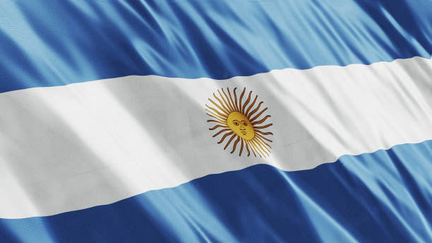 istock Argentina Flag Dark Style 2156270315