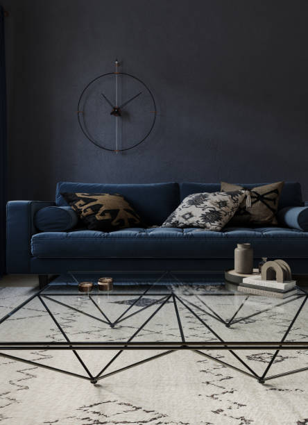 istock Mid Century Modern Style Domestic Room Interior, 3D Rendering. 2156273520