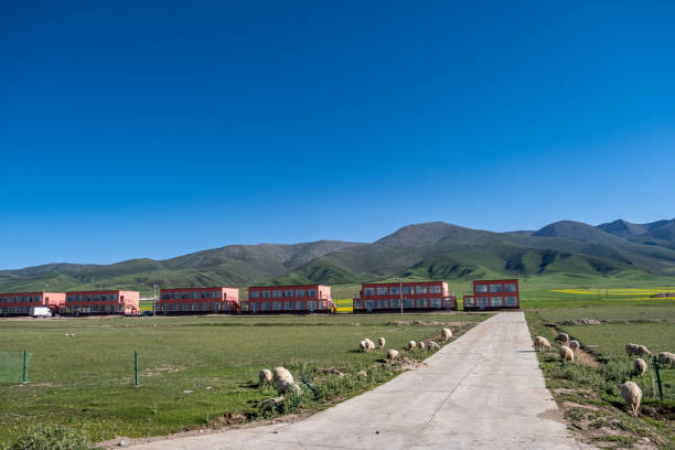 The highway on the plateau under clear weather