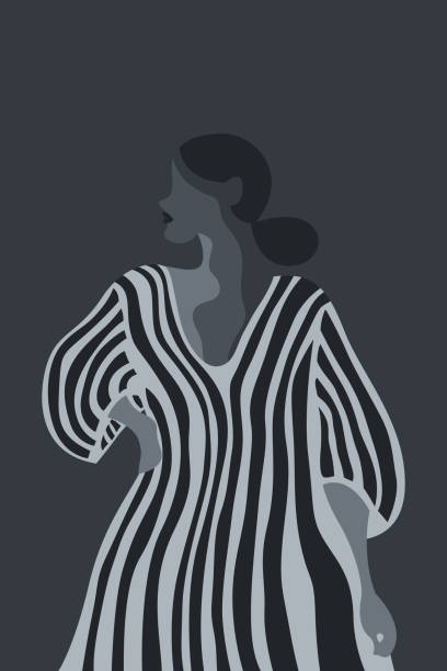 istock Contemporary Striped Women Printable Art Poster 2156279626