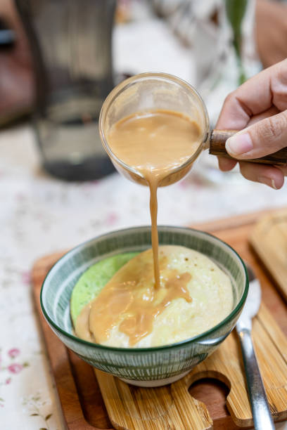 istock Indonesian sweet pandan surabi, or called Serabi Kinca 2156280921