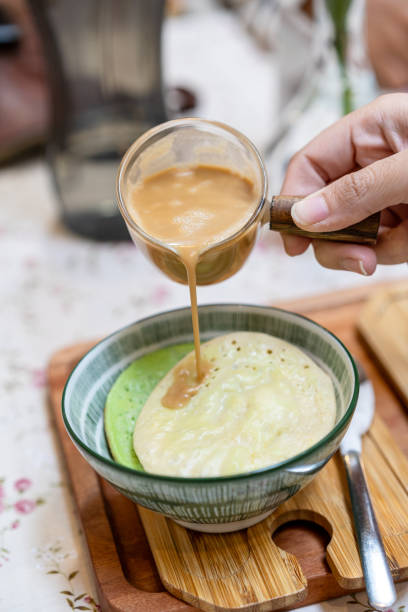 istock Indonesian sweet pandan surabi, or called Serabi Kinca 2156280949