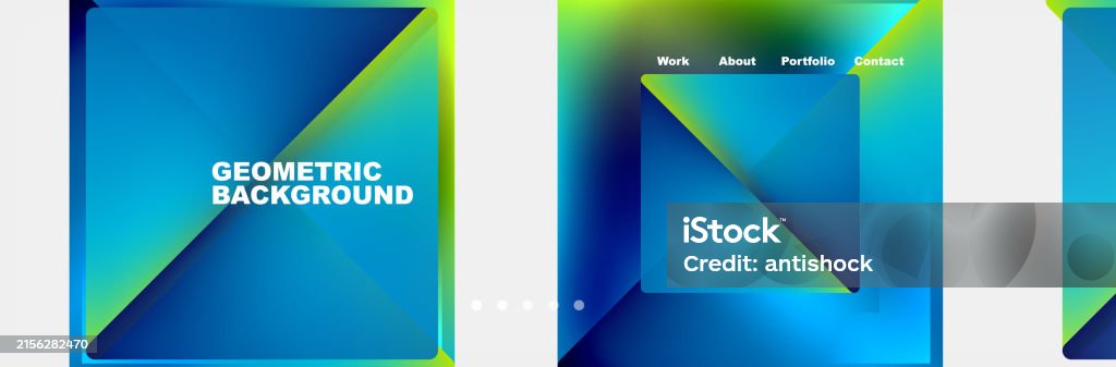 Gradient Triangles Composition With Bright Fluid Colors Vector ...