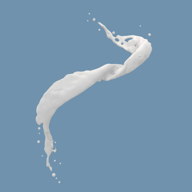 istock Twisted milk or Yogurt splash isolated on background, liquid splash, Include clipping path, 3d rendering. 2156282659