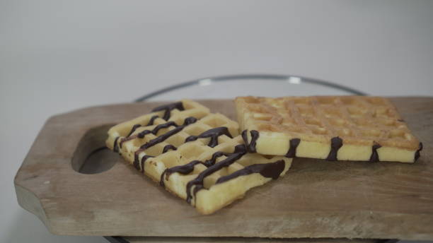 istock Homemade waffles that are modeled using a square mold 2156283716